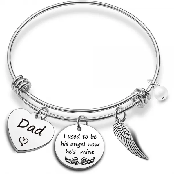 Eigso 엄마 아빠 할머니 할아버지의 감소를 천국 손실 기념 보석 동정심 선물의 기념 Use His Angel Dad Br