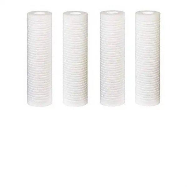 4 pk 10x2.5 1 Micron Grooved 침전물 용융 블로우 필터 카트리지 (Aqua-Pur