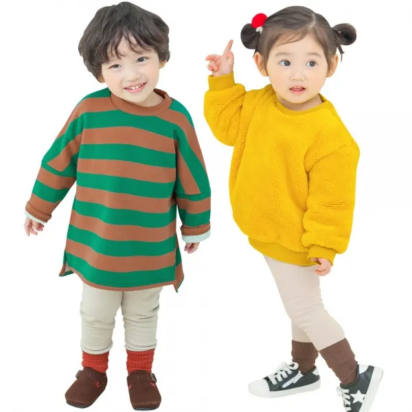 까꿍놀이터 남녀공용 기모골지레깅스 2종세트