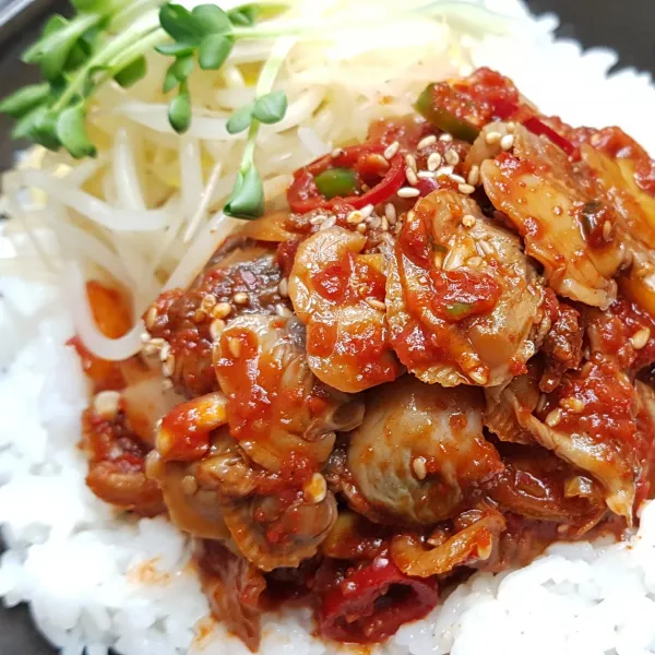 셰프애찬 별미 밥 반찬 술 안주 남해 순살 새 꼬막 무침 600g, 2통