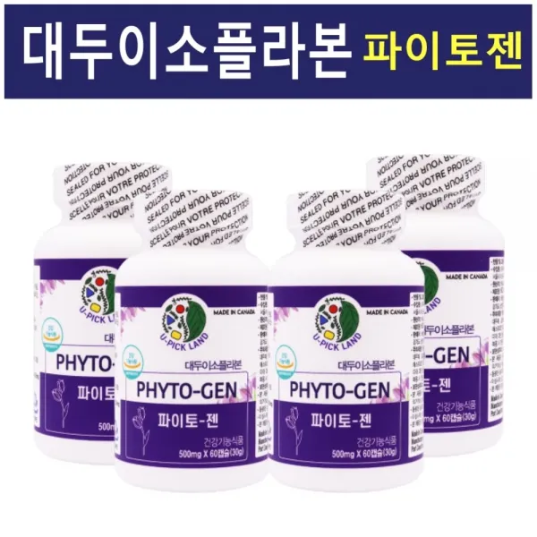 캐나다 이소플라본 갱년기 여성 영양제 파이토젠 대두 콩 소이 식물성 에스트로겐 래이디스 40대 50대 60대 뼈건강 골밀도 호르몬 효능 추천 직수입, 4개, 60캡슐