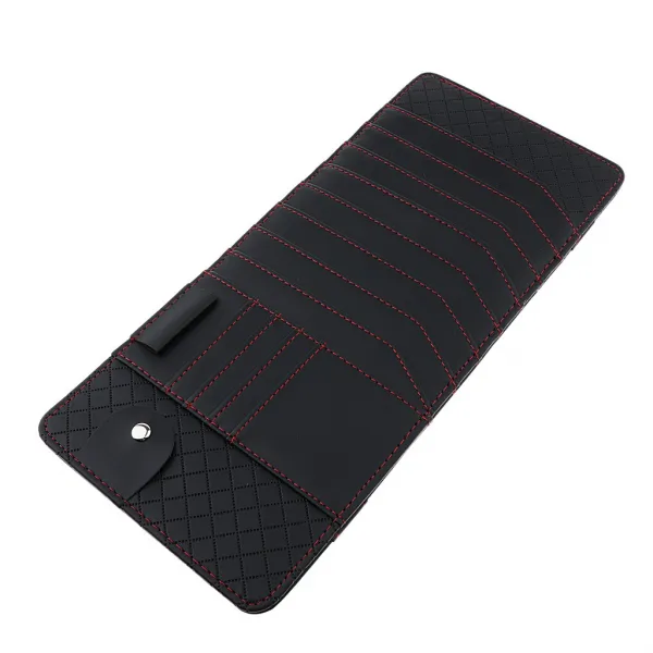 Fwt Cd 바이저 홀더 및 블랙 자동차 등록 및 보험 홀더 포켓