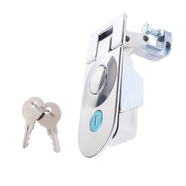 RoyalwaysRV 수하물 구획 도어 잠금-보트 도어 캐비닛 조종석 바닥 용 키가있는 플러시 마운트 압축 잠금 래치, 크롬