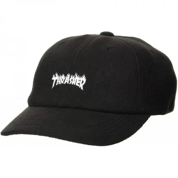 [공포] [유니섹스] 로우 캡 (양털) [19TH-C58 / FLAME LOGO CAP] 모자 얕은 확인 멋쟁이 BLK US FR (FREE