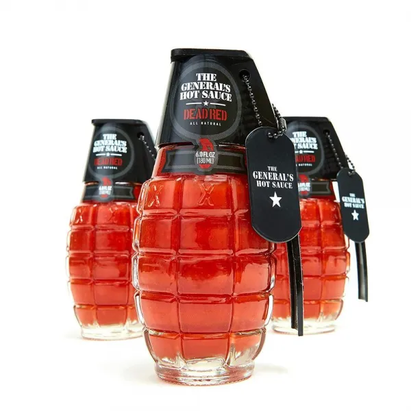 직구 장군의 매운 소스 레드 웨이브 미국 재배 베테랑 소유 6 층 3 개 온스. 데드 레드의 병 유리 수류탄 병에 담긴 모든 천연 미식가 핫소스 선물 세트. 미국산 수량 상세참조