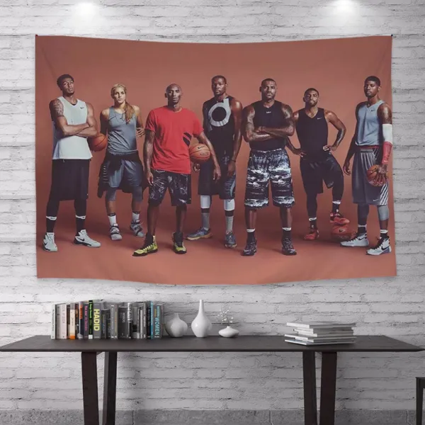 NBA 침실 거실 다용도 인테리어 포스터 현수막 마이클조던 커비 커리 패브릭포스터 벽장식 커튼, 나이키 슈퍼스타