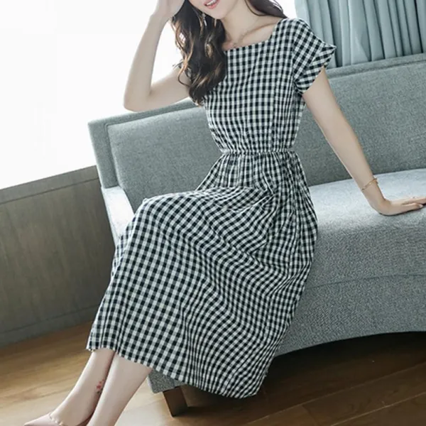 kirahosi 여성 린넨 원피스 롱 마 루즈핏 빅사이즈 반팔원피스 394호 ABi4n0z