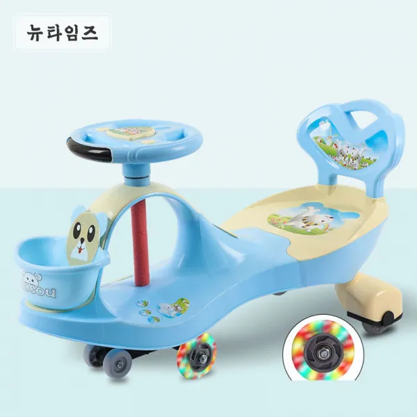 뉴타임즈 붕붕카 크롤리언트 아이가 사이드스쿠킹 장난감을 미끌미끌하게 흔들흔들하며 계집아이의 차를 몬다 Xz80 A17 10 블루