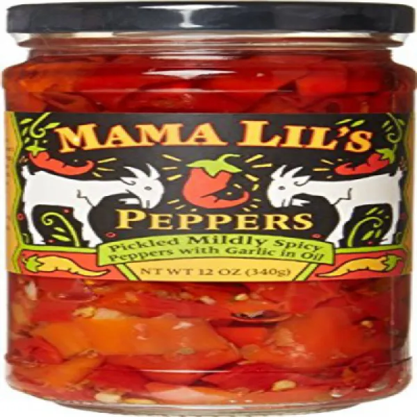 Mama Lils Mild Goathorn Peppers 12 oz 마마 릴 마일드 고아 툰 페퍼스 340.2g, 1