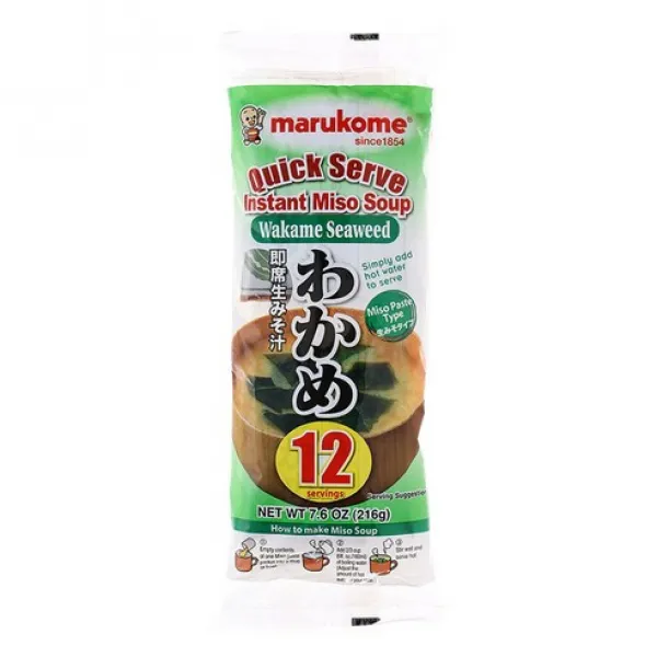 마루코메 인스턴트 미소 스프 와카메 즉석국, 216g, 4개