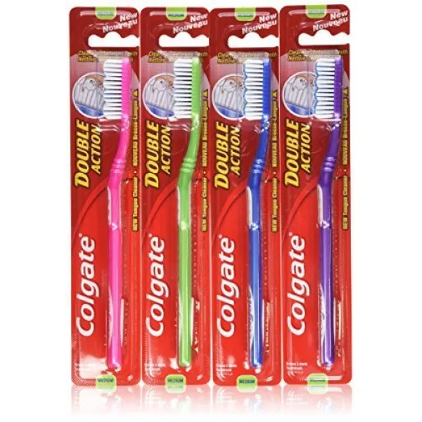 Colgate 콜 게이트 칫솔 더블 액션 중간 (12 팩), 단일상품