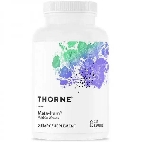 Thorne Research Meta Fem 폐경기 또는 폐경기 연령의 여성을위한 완전한식이 보충제 240 캡슐 1