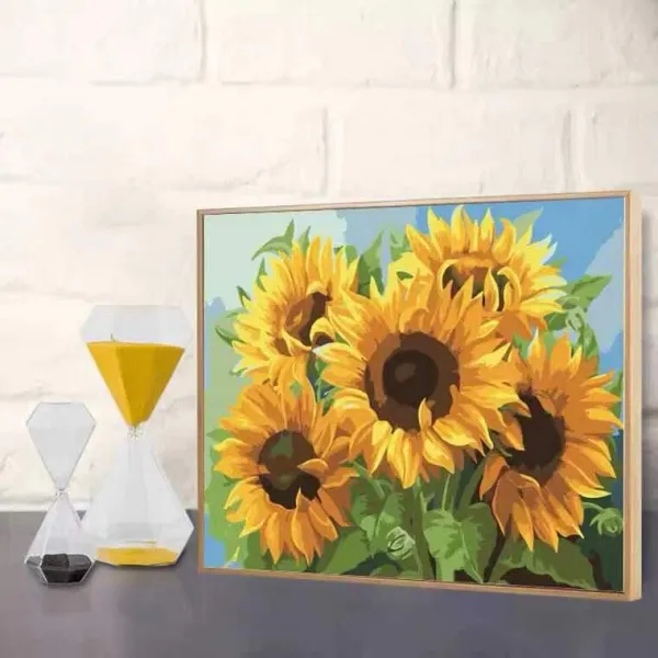 플레이어바웃 DIY 명화 그리기 세트 40 x 50 cm, 활짝핀 해바라기