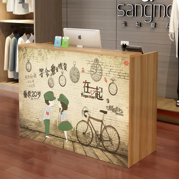 개업 밀크 티 숍 바 카운터 궤 상용 심플 현대 편리함 대형 술과음료 함께 100x40x92cm