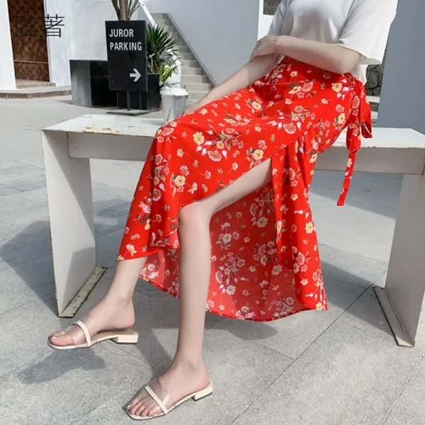DOVELY 여자 여름 랩 스커트 휴양지 데일리 맘룩 맘등원룩 BM-000049600