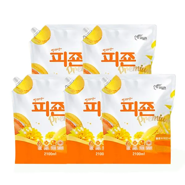 피죤 섬유유연제 옐로우미모사 리필 5개 2.1l