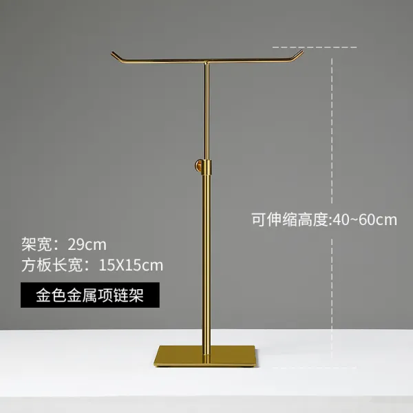 넥타이걸이 스카프 전시대 T자형 가방거치대 벌리다 스테인리스 스틸 복장가게 가설하다 액세서리 진열대, 골드
