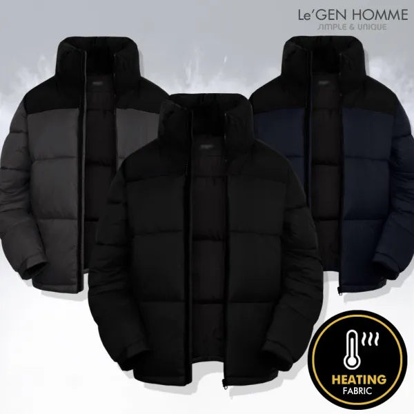 르젠옴므 다운라이크 발수 하이넥 2단배색 숏 패딩 Lnpd457pr 