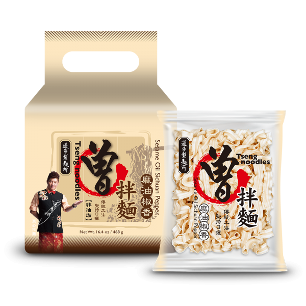 파미 증반면 참기름 스촨페퍼 건면 비건 사천식 스파이시 도삭면 대만라면 117g X 4봉지, 단품