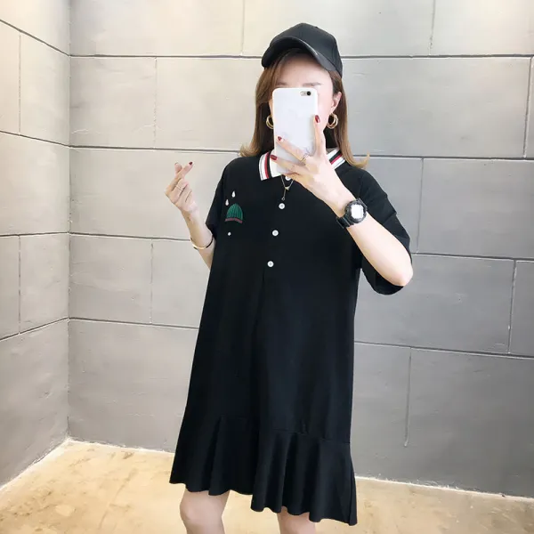 하복 상큼 상복 중고생 미디 트랙 반팔 티셔츠 여