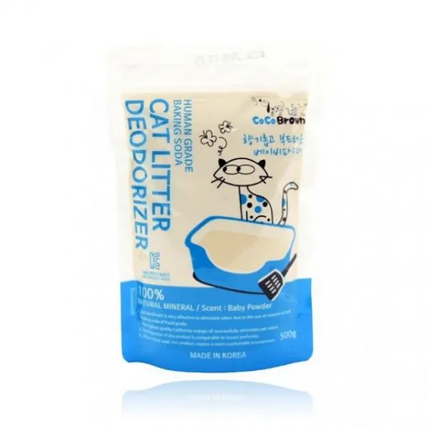 스마트팜 3개묶음 디오더라이져 모래탈취제 500g 베이비파우더향 고양이 화장실 탈취제 소독제 1