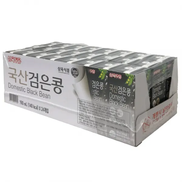 [삼육두유] 국산 검은콩 두유 190ml, 190ml, 24개