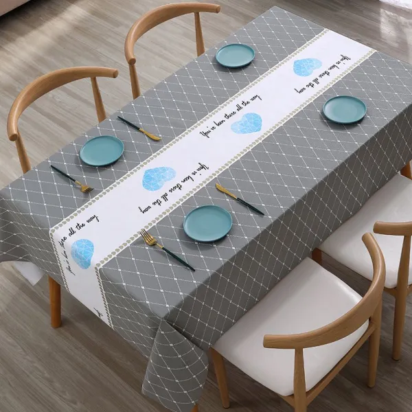 잔플렉스 방수테이블커버 노르딕 인싸템 식탁보 러너 테이블보 화상방지 기름방지 세탁 면제 직사각형 티테이블 거실 140 *220 적합 식탁 낙담격심