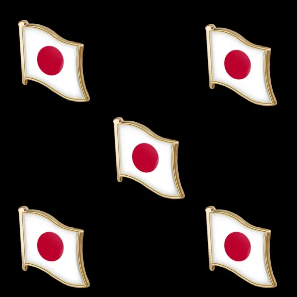 5 pcs 일본 자기 국가 흔들며 깃발 애국적인 양복 옷 옷 깃 핀, 단일옵션선택개