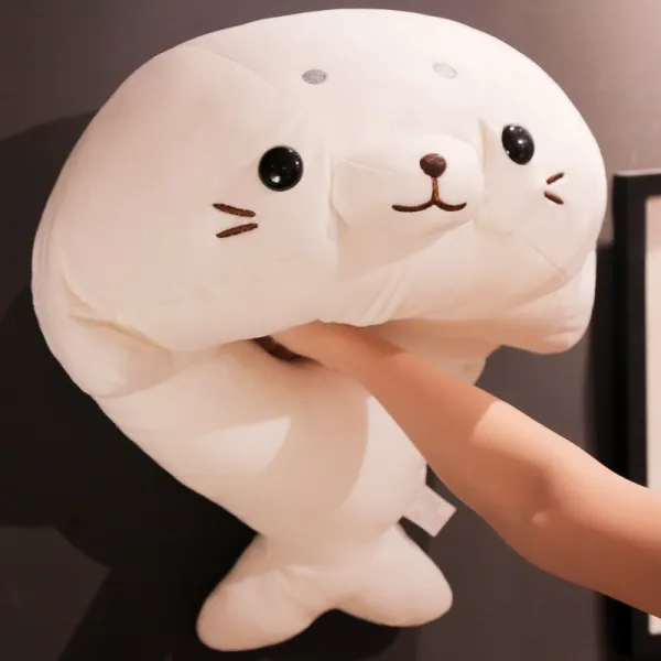 안고자는 대형 인형 동물 캐릭터 베개 여름용 모찌 쿠션 애니멀 바디필로우, 물개 + 소형 약 50cm
