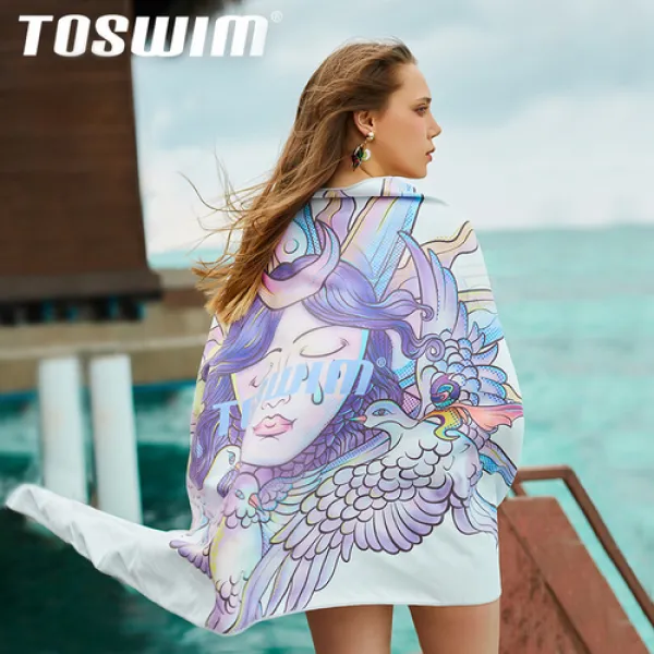 해외 패션 비치타올 TOSWIM 탁승 속건욕타올 가운 비치타월남-22293192493891, 단일옵션, 옵션01