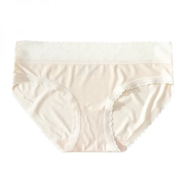 여성 순면 코튼 밑구멍 헴라인 심플 미디웨스트 레이스 소프트 경량 빅사이즈 힙랩 소녀 삼각팬티