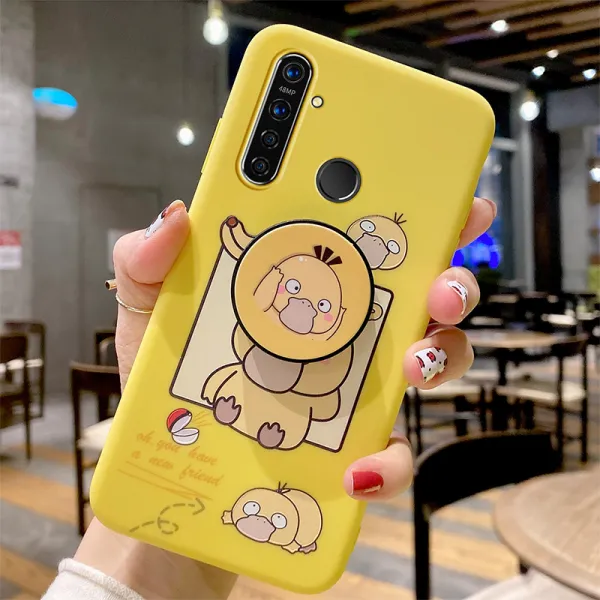 Realmeq2pro 실리콘 애니메이션 도달 충격흡수 풀팩토리 남성 여성 커플 타입 부드러운케이스 인싸템 개성 독창적