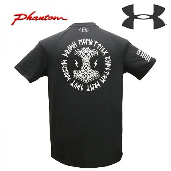 PHANTOM×UA Thor's Hammer T셔츠[팬텀 오리지널 UnderArmour사용료 해머 T-shirt]남성 밀리터리 캐주얼