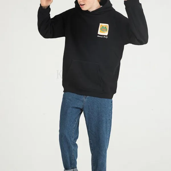 Kirahosi 남여공용 후드 티셔츠 기모안감 커플티 캐릭터 Adi5on0