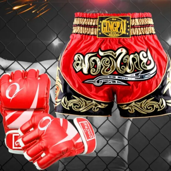 경파 태권 반바지 전공 태권바지 산타 복싱 복싱 스포츠 UFC MMMA 격투 쿵푸 숏팬츠 훈련 남녀 무술 연기 3점 바지 빨간색 반바지 반바지 -빨간색 반지 XXL 사이즈가 185 -195키(9626)