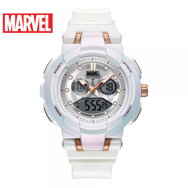 디즈니 Disney 시계 여학생 운동 트 렌 드 중 방수 야광 전자 시계 더 블 멀 티 유 니 콘 스 바람 고 교 생 시계 마 블 링