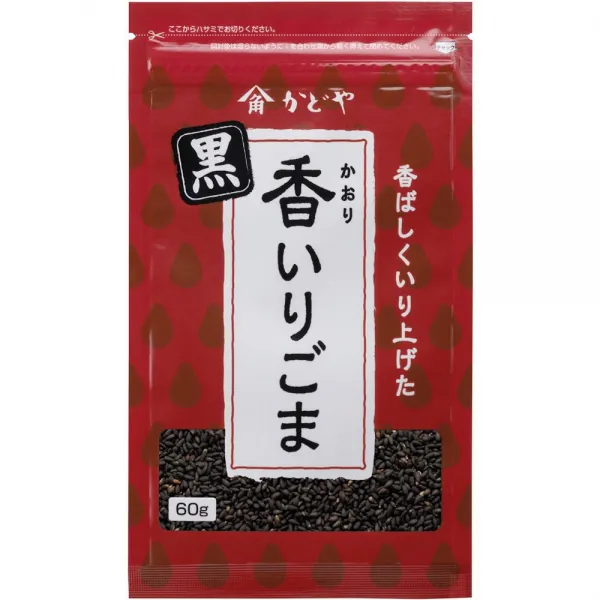 かどや 香（かおり）いりごま　黒 60g×10個 카 도야 향 (향기) 이리 참깨 검정 60g × 10 개, 1