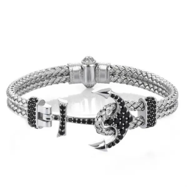 손으로 만든 보석 Atolyestone 포병 팔찌 앵커 마그네틱 걸쇠 독특한 팔찌