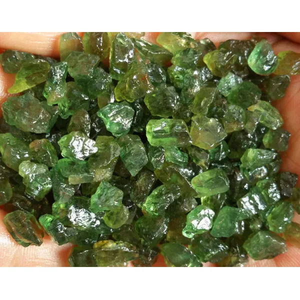 50g 천연 녹색 인회석 광석 Nunatak 돌 원시 광물 표본 광석 도매 천연 돌과 미네랄