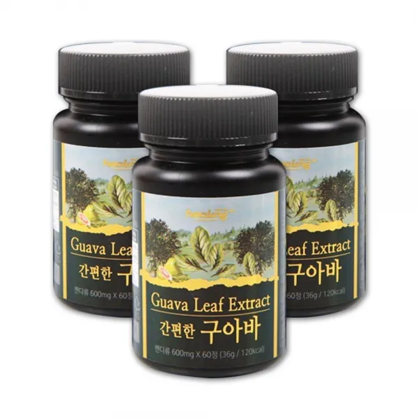 구아바잎 추출물 분말 10배 농축 구아바정 구와바 구아버 무부형제 60정 X 3통