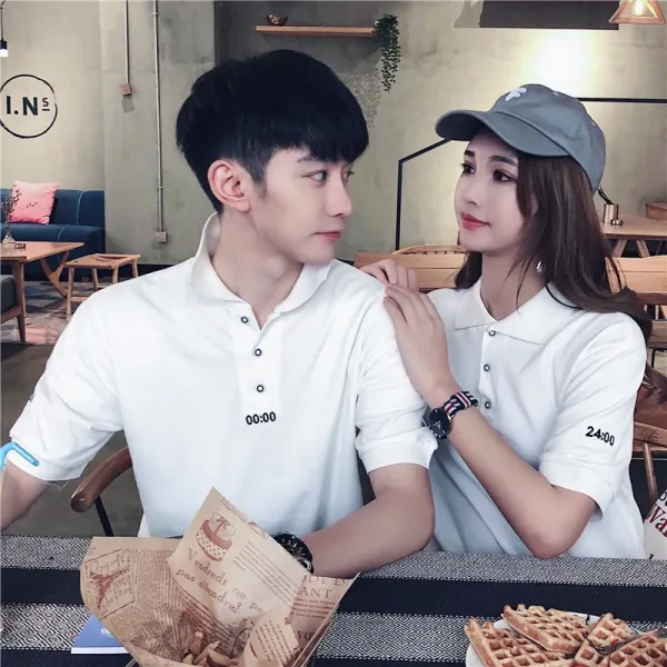ZoneSHOP 남녀공용 커플티 반팔 티 셔츠 커플룩 단체티 면티X3 586511257992