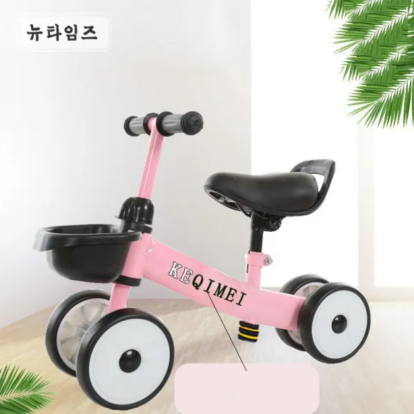 뉴타임즈 붕붕카 아동용 슬라이딩카는 발 없는 자전거로 4륜 트위스트를 타면서 무료 우편배달을 한다 XZ35 A21, 06 핑크 적합 75-90CM