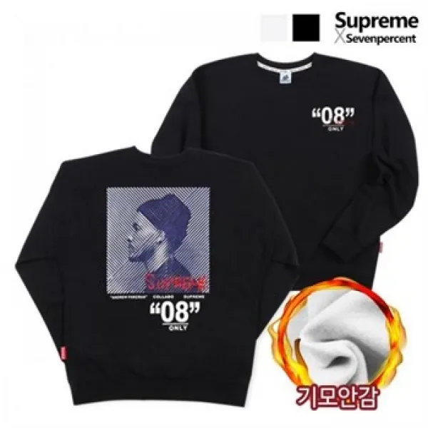 세븐퍼센트 기모 오버핏맨투맨 온니08