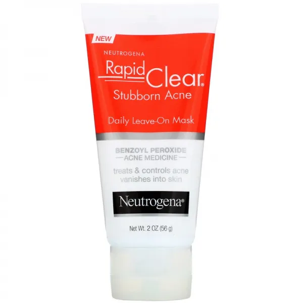 Neutrogena Rapid Clear 고질적인 여드름 데일리 리브 온 마스크 2 oz (56 g), 단일상품