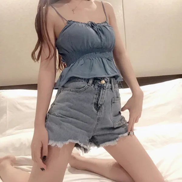 필로클로 여성 섹시 솔리드 오프숄더 탑 나시 Fmt023 민소매/나시
