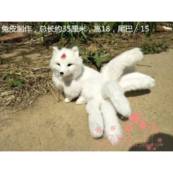 구미호인형 진짜같은 여우인형 인테리어소품 4컬러, 은cm