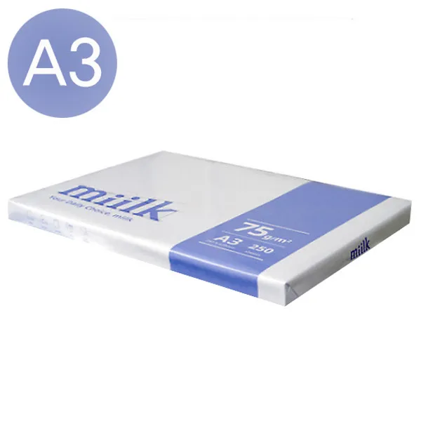 [알파] [한국제지] 복사지 밀크 A3 75g 1권(250매), 옵션:[2149280]옵션없음