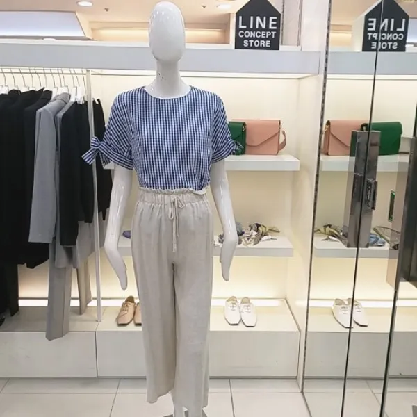 라인 허리 밴딩 마혼방 팬츠(NGSLJF97)