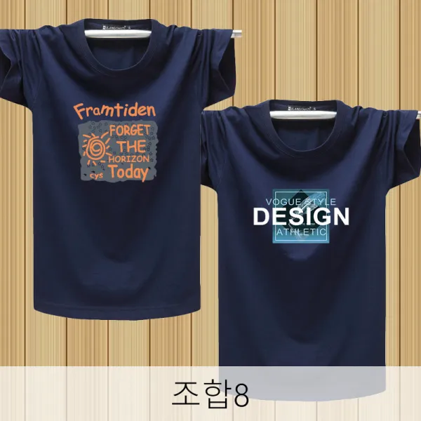 뉴타임즈 썸머 남자 프린팅 프린팅 반팔 티셔츠에 오버사이즈 엘더 와이드 운동 뚱뚱보 트렌드 XZ12 A8, 조합8