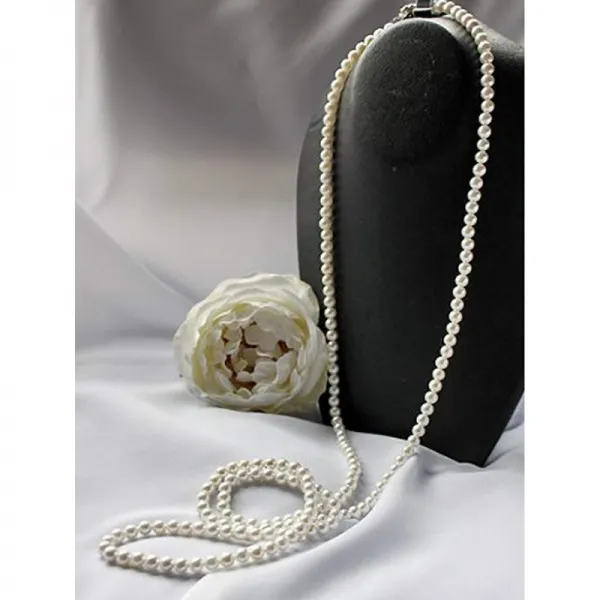 Sakuya 진주 목걸이 진주 관혼상제 장례 정장 졸업식 입학식 조개 진주 입원 식 퇴원 식 롱 목걸이 6mm